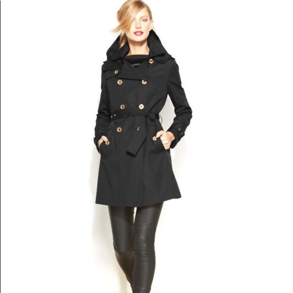 Michael Kors Petite Medium Double Breasted Trench